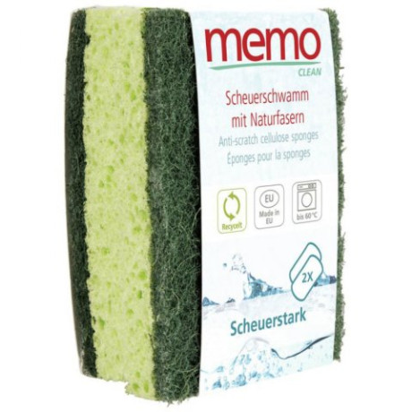 memo drhnúce hubky s prírodnými vláknami, 2 ks