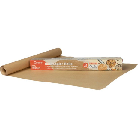 memo nebielený papier na pečenie v rolke „ECO KITCHEN“, 38 cm × 12 m