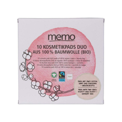 memo prateľné odličovacie tampóny DUO, 10 ks | Wereco